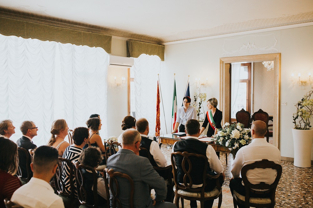 Civil Wedding ceremony with interpreter in Venice, Italy